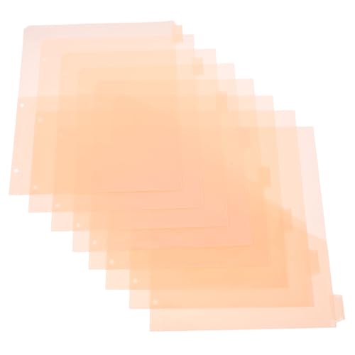 Uonlytech 8 Stück Geteilte Aufbewahrungstasche Datei Teiler Papier Ordner-organizer Mit Taschen Und Laschen Hefter Mit Trennwänden Drei Ordner Fügt Trennwände Ein Unterlagen Ring Tab Pp Rosa von Uonlytech