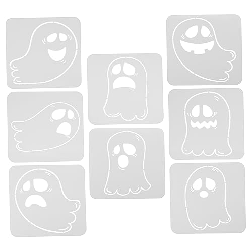 Uonlytech 8 Stück Halloween Schablonen Teile Malvorlagen Wiederverwendbare DIY Wanddekoration für Halloween für Scrapbooking und Malen Uonlytech 8 Stück Halloween Schablonen Teile Malvorlagen Wiederverwendbare DIY Wanddekoration für Halloween für Scrapbooking und Malen von Uonlytech