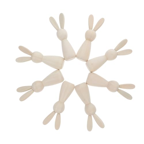 Uonlytech 8 Stück Hasenkopf-Holzfigur Mini Kind Kaninchen leer Party Osterdekoration holzspielzeug Holzkunstdekoration Unfertige Holzpuppen unfertiger Holzhase Hasen aus Holz Khaki Uonlytech 8 Stück Hasenkopf-Holzfigur Mini Kind Kaninchen leer Party Osterdekoration holzspielzeug Holzkunstdekoration Unfertige Holzpuppen unfertiger Holzhase Hasen aus Holz Khaki von Uonlytech