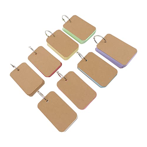 Uonlytech 8 Stück Leere Papier karte Karteikarten bunt Nachricht Studiennotiz Beige bürozubehör bürogadges Message cards stationery Note cards Memo-Papier DIY-Memokarten tragbare Memokarten von Uonlytech