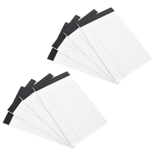 Uonlytech 8 Stück Notizblock aus Papier Memo liniertes Notizbuch mit Schreiben gepunktet Pads Bürobedarf Notizblöcke für die Arbeit A5 Notizblock Ideen-Notizbuch White von Uonlytech