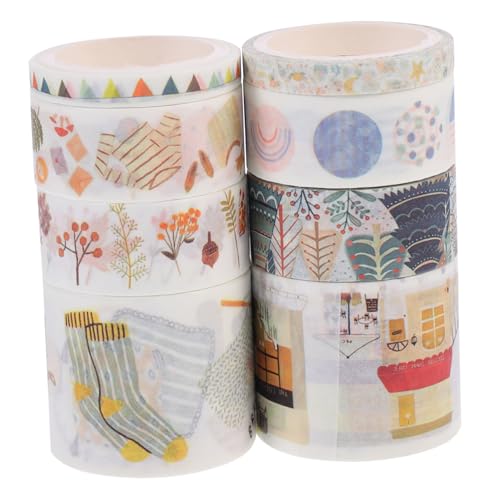 Uonlytech 8 Stück Teiliges Diy Dekorative Klebebänder für Tagebuch Scrapbooking und Kreative Bastelprojekte Vielseitige Papier Tapes für Persönliche Gestaltung und Dekoration von Uonlytech