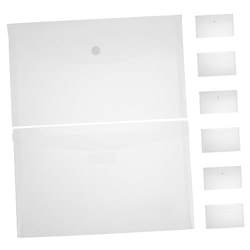 Uonlytech 8 Stück Teiliges Dokumentenaufbewahrungstaschen Transparente Büroordner mit Druckknopfverschluss für Quittungen und Aktenorganisation und Leicht zu Transportieren von Uonlytech