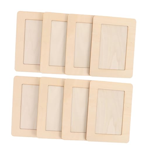 Uonlytech 8 Stück Teiliges Holz-bilderrahmen zum Basteln Naturbelassene Stehende DIY Holzrahmen Stabile Konstruktion für Fotos und Kunstwerke für Hochzeiten Geburtstagsfeiern und Kreative von Uonlytech