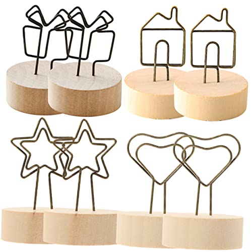 Uonlytech 8 Stück Teiliges Holzständer Memo Klammern für Tischdekoration Platzkartenhalter Fotohalter für Hochzeiten Partys und Besondere Anlässe Design Form von Sternen Häusern Geschenken Uonlytech 8 Stück Teiliges Holzständer Memo Klammern für Tischdekoration Platzkartenhalter Fotohalter für Hochzeiten Partys und Besondere Anlässe Design Form von Sternen Häusern Geschenken von Uonlytech