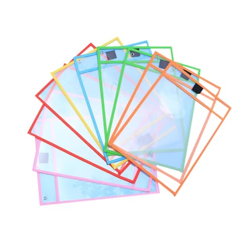 Uonlytech 8 Stück Teiliges PVC Dry Erase Schreib Aufbewahrungsset Wiederverwendbare Wasserdichte Dokumententaschen für Büro Schule und Zuhause Abwischbare Schreibhüllen zur Zufällige Farbe Uonlytech 8 Stück Teiliges PVC Dry Erase Schreib Aufbewahrungsset Wiederverwendbare Wasserdichte Dokumententaschen für Büro Schule und Zuhause Abwischbare Schreibhüllen zur Zufällige Farbe von Uonlytech