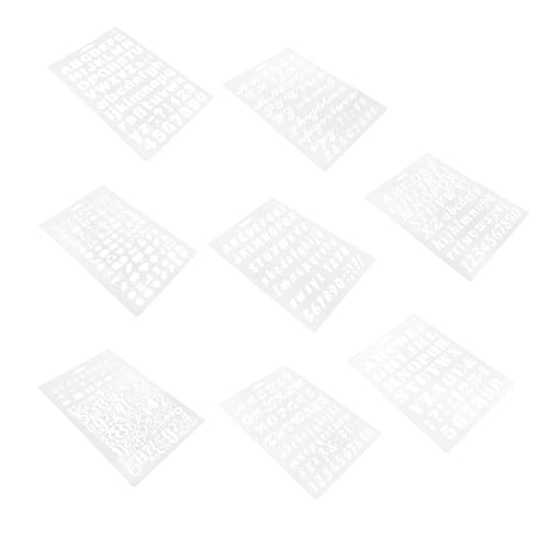 Uonlytech 8 Stück Teiliges Schablonen für Malerei Kunststoff Alphabet und Zahlenschablonen Wiederverwendbar für Diy Projekte Kunsthandwerk und Schulprojekte Leicht und Tragbar Uonlytech 8 Stück Teiliges Schablonen für Malerei Kunststoff Alphabet und Zahlenschablonen Wiederverwendbar für Diy Projekte Kunsthandwerk und Schulprojekte Leicht und Tragbar von Uonlytech