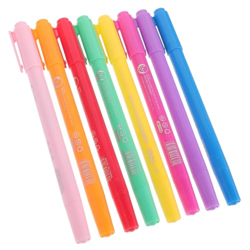 Uonlytech 8 Stück Teiliges Set Farbige Kurvenmarker Stifte Doppelte Spitze für Schreiben Scrapbooking Journaling Kunstdesign Leicht und Tragbar für Studium und Notizen Uonlytech 8 Stück Teiliges Set Farbige Kurvenmarker Stifte Doppelte Spitze für Schreiben Scrapbooking Journaling Kunstdesign Leicht und Tragbar für Studium und Notizen von Uonlytech