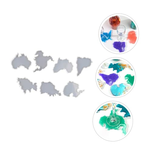 Uonlytech 8 Stück Teiliges Silikonform für Diy Untersetzer Form Hochtemperaturbeständig Flexible und Transparente Gießform für Handwerksprojekte für Bastelarbeiten Uonlytech 8 Stück Teiliges Silikonform für Diy Untersetzer Form Hochtemperaturbeständig Flexible und Transparente Gießform für Handwerksprojekte für Bastelarbeiten von Uonlytech