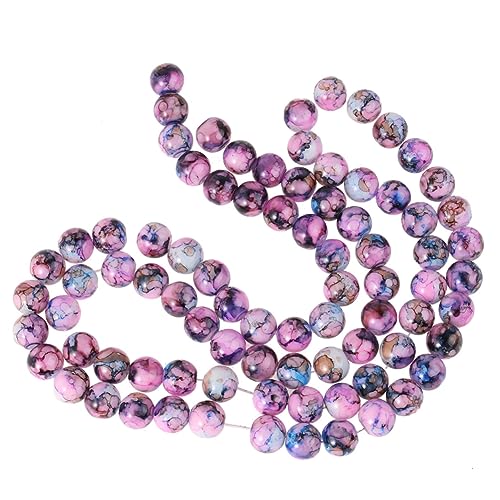 Uonlytech 80 Stück Teiliges Glasperlen mit Zweifarbigen Rissmustern DIY Schmuckzubehör für Armbänder und und Gesund für Bastelprojekte Uonlytech 80 Stück Teiliges Glasperlen mit Zweifarbigen Rissmustern DIY Schmuckzubehör für Armbänder und und Gesund für Bastelprojekte von Uonlytech