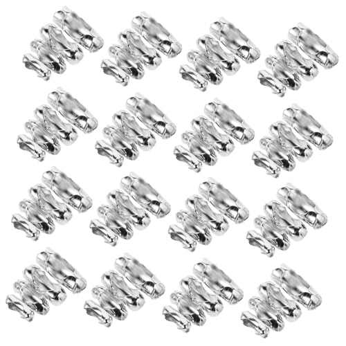 Uonlytech 800 Stück Metall Kugelkettenschloss Stabile Perlenkettenverbinder für DIY Schmuckherstellung Halsketten Armbänder Zubehör Langlebige Kettenreparatur Clips von Uonlytech