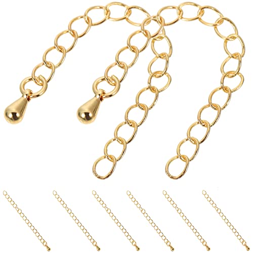 Uonlytech 8Stücke Armbandverlängerungsketten Teiliges für DIY Schmuck Einfach zu Befestigen Kompatibel mit Armbändern und Klassische Goldene Farbe Vielseitig Uonlytech 8Stücke Armbandverlängerungsketten Teiliges für DIY Schmuck Einfach zu Befestigen Kompatibel mit Armbändern und Klassische Goldene Farbe Vielseitig von Uonlytech