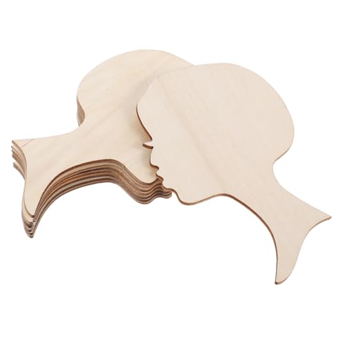 Uonlytech 8Stücke DIY Holzkopf Ausschnitte zum Basteln Unbemalt Natürliche Holzscheiben für Handarbeiten für Dekorationsprojekte Sicher und von Uonlytech