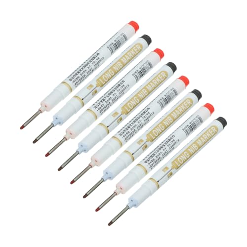 Uonlytech 8Stücke Marker mit Spitze Tieflochmarker für Präzise Markierungen Schwer Zugänglichen Bereichen Schwarze und Rote Stifte von Uonlytech