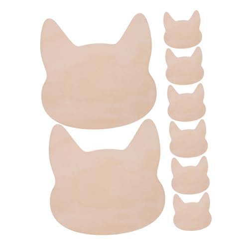 Uonlytech 8Stücke Teiliges Unbemalte Holz Ausschnitte Katzenkopf Bastelmaterial DIY Holzfiguren für Kreative Wanddekoration und Heimwerkerprojekte Uonlytech 8Stücke Teiliges Unbemalte Holz Ausschnitte Katzenkopf Bastelmaterial DIY Holzfiguren für Kreative Wanddekoration und Heimwerkerprojekte von Uonlytech