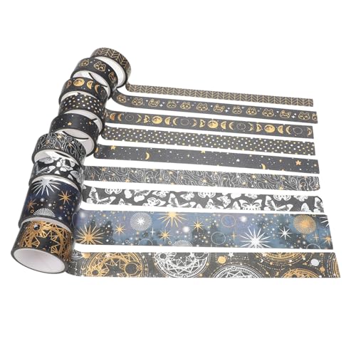 Uonlytech 9 Rollen Schwarze Washi Tapes Diy Dekobänder für Scrapbooking Journaling und Handbuchgestaltung Vielseitige Wiederverwendbare Klebebänder für Bastelprojekte Uonlytech 9 Rollen Schwarze Washi Tapes Diy Dekobänder für Scrapbooking Journaling und Handbuchgestaltung Vielseitige Wiederverwendbare Klebebänder für Bastelprojekte von Uonlytech