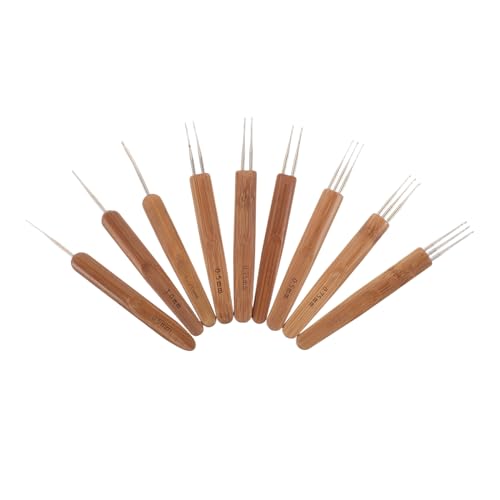 Uonlytech 9 Stück Teiliges Häkelnadel Ergonomischem Bambusgriff Vielseitiges Werkzeug für Dreadlocks Haarstyling und Strickarbeiten Verschiedene Metallhaken für Flechten und Handarbeiten Uonlytech 9 Stück Teiliges Häkelnadel Ergonomischem Bambusgriff Vielseitiges Werkzeug für Dreadlocks Haarstyling und Strickarbeiten Verschiedene Metallhaken für Flechten und Handarbeiten von Uonlytech