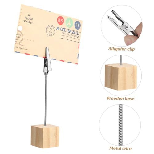 Uonlytech 9 Stück Teiliges Tischfotohalter aus Holz mit Metallklammern Stabile Memo Fotoklammern für Notizen Karten und Bilder Multifunktionale Schreibtischhalterung in Naturholzfarbe Uonlytech 9 Stück Teiliges Tischfotohalter aus Holz mit Metallklammern Stabile Memo Fotoklammern für Notizen Karten und Bilder Multifunktionale Schreibtischhalterung in Naturholzfarbe von Uonlytech