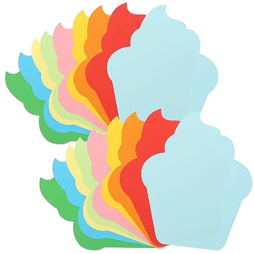 Uonlytech 90 Stück Farbige Papiersilhouette Klassenzimmer-tapetenausschnitte Schulzeitung Ausschnitte Thema Geformt Party Zarte Papierausschnitte Regenbogen Kind Dekorationen von Uonlytech