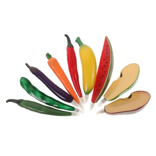 Uonlytech 9Stücke Teiliges Kugelschreiber für Schule und Büro Pflanzliche Design Stifte Paprika Banane Apfel Tragbar Leicht Schnell Trocknend Langlebig Uonlytech 9Stücke Teiliges Kugelschreiber für Schule und Büro Pflanzliche Design Stifte Paprika Banane Apfel Tragbar Leicht Schnell Trocknend Langlebig von Uonlytech