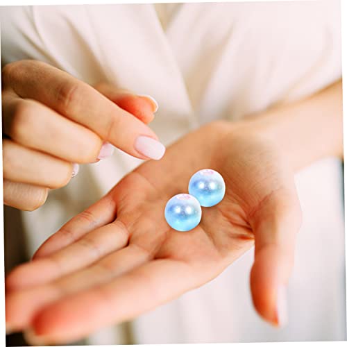 Uonlytech Abs Imitations Perlen Spacer Beads Schimmerndem Blau Lila Glatte Oberfläche für Schmuckherstellung DIY Armbänder Halsketten Ohrringe und Haarschmuck Vielseitig Einsetzbar von Uonlytech