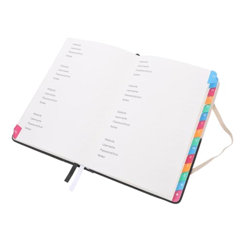 Uonlytech Adress Organizer mit Buchstabenregister Tragbares Telefon und Kontaktbuch für Sichere Passwortnotizen für Zuhause und Büro von Uonlytech