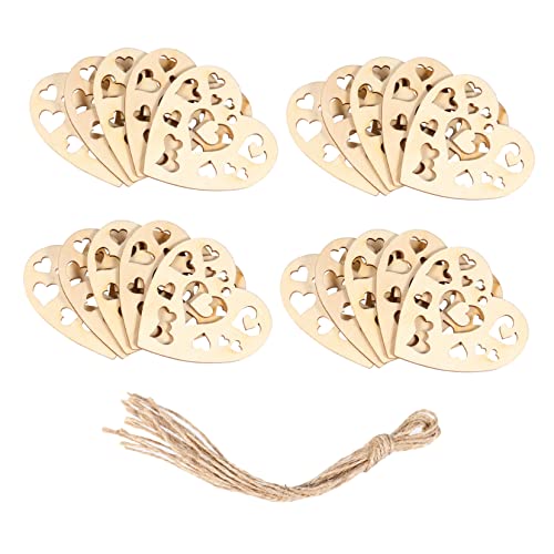 Uonlytech Anhänger Weihnachtsschmuck Medaillon Des Deckels Blanko Ornamente Dekoration Weihnachtsmittelstücke Hochzeitsdeko Hochzeit Holzanhänger Holzscheibe Hochzeit Herz Hängend von Uonlytech