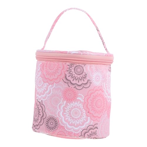 Uonlytech Aufbewahrungstasche Aus Wolle Stricktasche Gehäkelte Aufbewahrungstasche Häkelgarn-organizer Organisator Zur Aufbewahrung Von Garn Häkeltasche Garnsack Garnhalter Rosa Polyester von Uonlytech