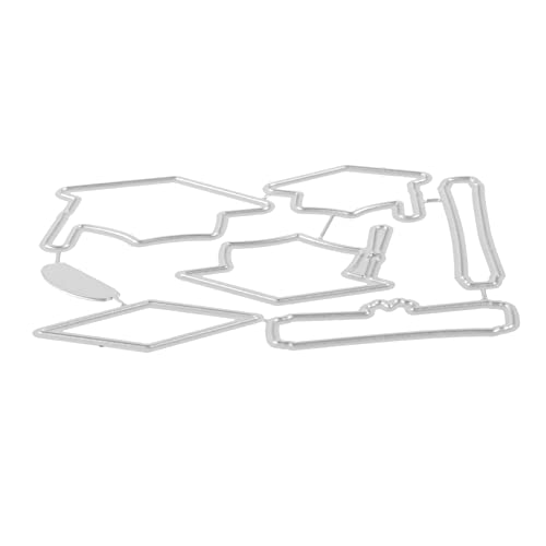 Uonlytech Bachelor Hut Messerform Stanzformen Abschlussthema Stanzform Abschluss Stanzformen Stahlstanzformen Bastelstanzformen Kappenschnitt Bastelstanzformen Hutform Silber von Uonlytech