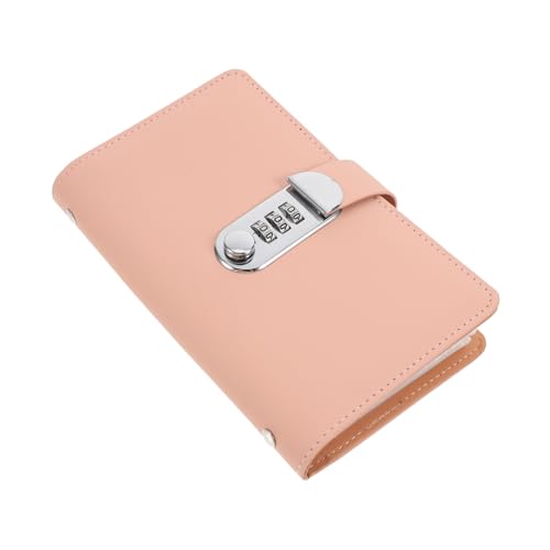 Uonlytech Bareinzahlungsbuch geldtasche kartenhalter Geldsparen Buch aufbewahrungstasche geld sparen notizbuch mit schloss und schlüssel Spar-Challenge-Ordner Bargeld-Budget-Ordner Pu Rosa von Uonlytech