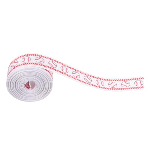 Uonlytech Baseball Geschenkband Breit Polyester Schleifenband Langlebig für DIY Bastelarbeiten Partydeko und Geschenkverpackung Vielseitig Einsetzbar von Uonlytech