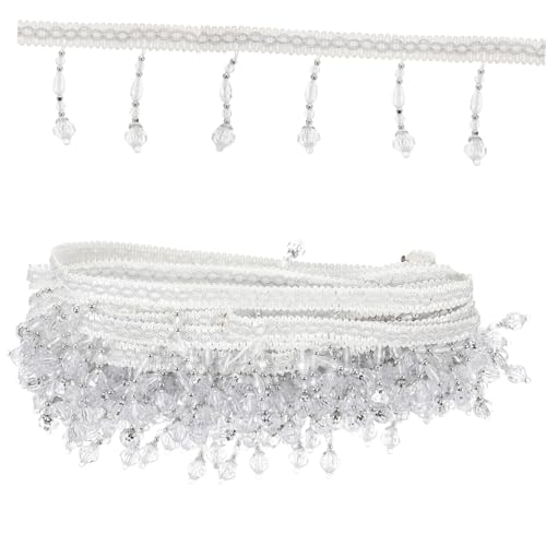 Uonlytech Beaded Fringe Trim Dekorative Bastelblende für Vorhänge und Sofas DIY Zubehör zur Verschönerung von Heimtextilien und Handarbeiten von Uonlytech