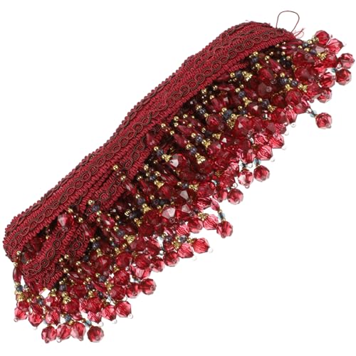 Uonlytech Beaded Fringe Trim Dekorative Perlenfransen für DIY Vorhänge Kissen Verschönerung von Fensterdekoration und Wohnaccessoires von Uonlytech