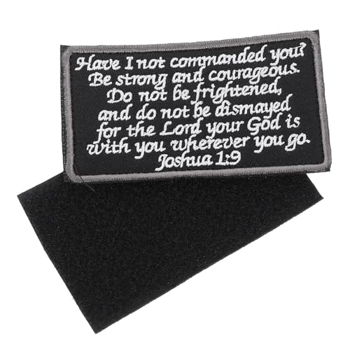 Uonlytech Bibelvers Design Aufnäher Patch für Kleidung Taschen Hüte Schuhe Diy Reparatur Dekoration Langlebig und Hautfreundlich mit Grauem Rand Uonlytech Bibelvers Design Aufnäher Patch für Kleidung Taschen Hüte Schuhe Diy Reparatur Dekoration Langlebig und Hautfreundlich mit Grauem Rand von Uonlytech