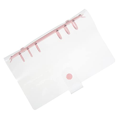 Uonlytech Bindemappe mit sechs Löchern Durchsichtige gestanzte PP-Tasche Knopfverschluss Hülse das Notebook klebegewichte Ordnerabdeckung Hülle für Notizbücher Metall Rosa Uonlytech Bindemappe mit sechs Löchern Durchsichtige gestanzte PP-Tasche Knopfverschluss Hülse das Notebook klebegewichte Ordnerabdeckung Hülle für Notizbücher Metall Rosa von Uonlytech