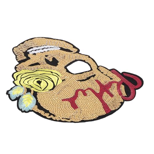Uonlytech Blumen Skull Applikation Aufbügler für Kleidung Diy Dekoration Kreative Patches für Jacken Rucksäcke und Hüte Lebendige Farben Einzigartiges Design von Uonlytech