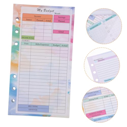 Uonlytech Budget Binder Ersatzblätter mit Farbigen Monats Wochenplänen Lose Geldaufzeichnungspapiere Tragbares Finanzplaner Notizbuch Zubehör für Haushalt Büro Schule Uonlytech Budget Binder Ersatzblätter mit Farbigen Monats Wochenplänen Lose Geldaufzeichnungspapiere Tragbares Finanzplaner Notizbuch Zubehör für Haushalt Büro Schule von Uonlytech