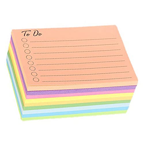 Uonlytech Bunte Haftnotizen Farbiges Memo Notizpapier für Büro Schule Zuhause Selbstklebende Notizzettel für Pläne Erinnerungen Wichtige Notizen von Uonlytech