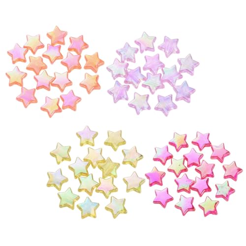 Uonlytech Bunte Stern Perlen DIY Schmuck Spacer Perlen für Armband Basteln Kreative Sternform Sicher Langlebig für Schmuckherstellung Geschenkideen von Uonlytech