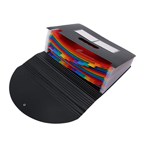 Uonlytech Chic Regenbogen Aktenordner Fächer Organizer Tragbare Fächermappe aus Robustem für Schule Büro und Wichtige Dokumente von Uonlytech