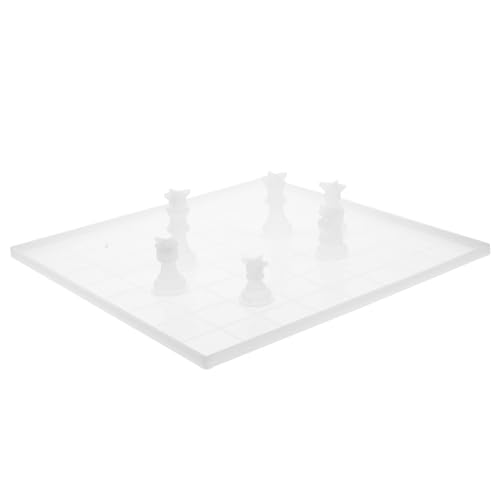 Uonlytech DIY Schach Silikonformen Set mit Glattem Schachbrett und Figuren Flexible Epoxidharz Gussformen kein Ankleben für Individuelle Schachbretter und Kreative Bastelprojekte von Uonlytech