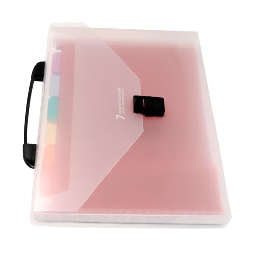 Uonlytech Dateimanager Tragbarer Dateiorganisator farbig Farbe Dokumentenhalter aus Papier Organisator aus Papier Aktentasche sortieren Ordnertasche Dateitasche Ordner Akkordeon Plastik von Uonlytech