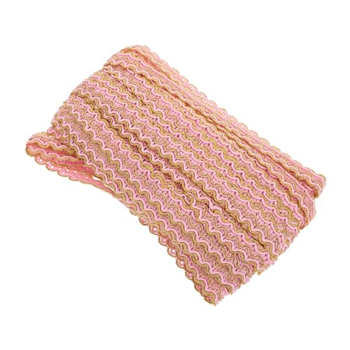 Uonlytech Dekorative Geflochtene Borte Quaste Nähen Stoff Rüsche Flecken Trimmen Streifen Fransen Stickerei Kleidungsstück Diy Bastelleiste Kleidung Spitzenbesatz Polyestergarn Rosa von Uonlytech