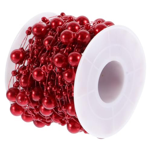 Uonlytech Dekorative Perlengirlande Kunstperlenkette in Weinrot DIY Perlenband zum Basteln Vielseitige Beads String für Vorhang Party Hochzeit und Wohnraumgestaltung Uonlytech Dekorative Perlengirlande Kunstperlenkette in Weinrot DIY Perlenband zum Basteln Vielseitige Beads String für Vorhang Party Hochzeit und Wohnraumgestaltung von Uonlytech