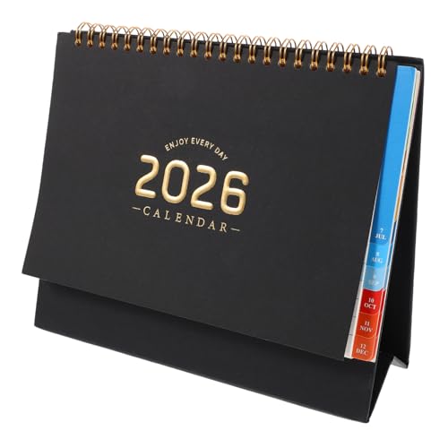 Uonlytech Desk Calendar August bis Jahresende Stehender Flip-planer mit Zwillingsdrahtbindung und Bunten Tabs Eleganter Englischer Desktop-notizblock für Büro und Schule Platzsparender von Uonlytech