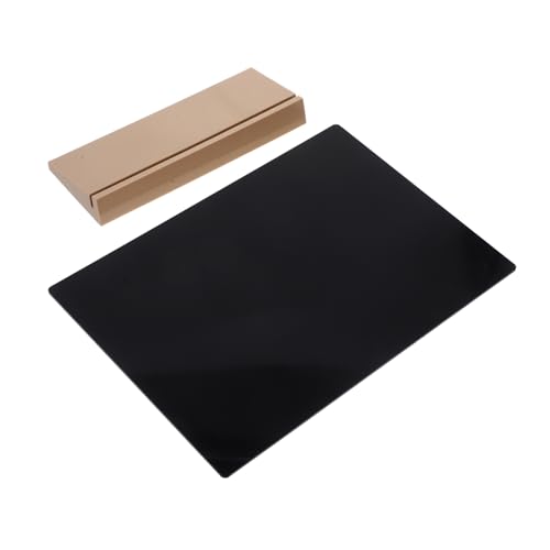 Uonlytech Desktop Blackboard Tafelzeichen Schreibtisch Planke Whiteboard Kreidebrett Zeichenbrett Message-Board-Tischplatte kleine Kreidetafel einfaches Tafelschild Message Board Abs Schwarz von Uonlytech