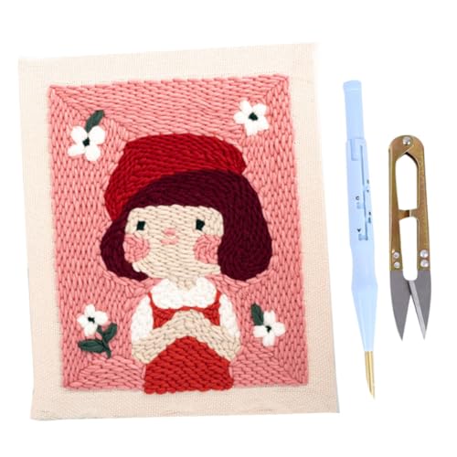 Uonlytech Diy Stickerei Basis Set für Punch Embroidery Kit mit Faden und Zubehör für Bastelprojekte Gemeinsames Handwerken und Lernen Uonlytech Diy Stickerei Basis Set für Punch Embroidery Kit mit Faden und Zubehör für Bastelprojekte Gemeinsames Handwerken und Lernen von Uonlytech