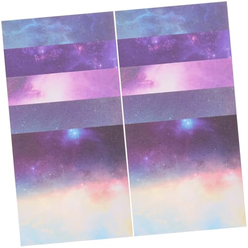 Uonlytech Doppelseitiges Origami Papier Quadratisch Sternenhimmel Muster Farbverlaufendes Bastelpapier für DIY Kunstprojekte Schule Partydekoration Umweltfreundlich und Vielseitig von Uonlytech