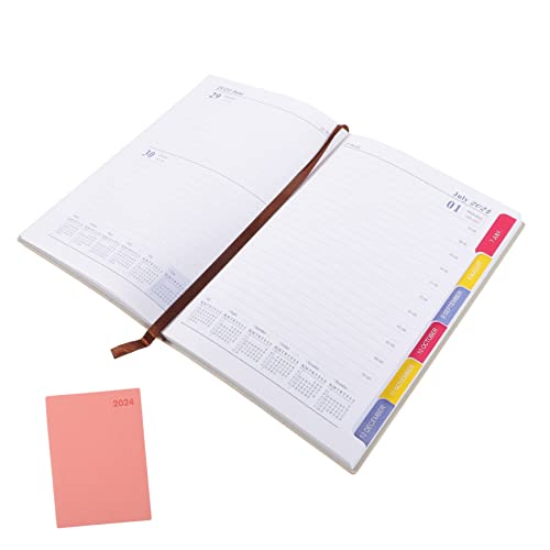 Uonlytech Englischer Tagesplaner Tragbares Notizbuch für Studenten Verschleißfestes Notizheft mit Elegantem Design für Effektive Planung und Organisation von Uonlytech