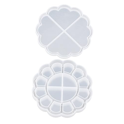 Uonlytech Epoxidharz Schmuckbox Silikonform mit Deckel Diy Bastelform für Aufbewahrungskiste mit Blumenmuster für Kreative Projekte und von Uonlytech